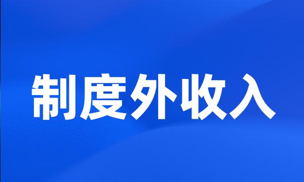 制度外收入