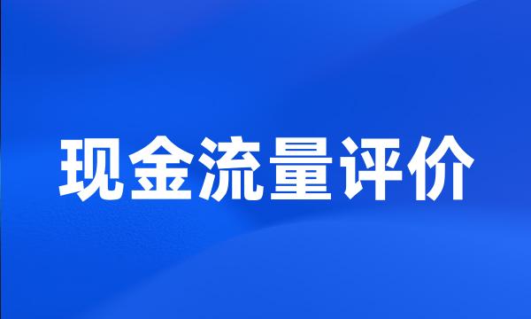 现金流量评价