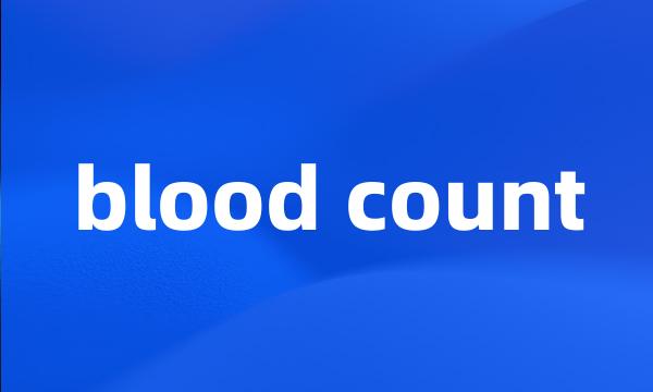 blood count