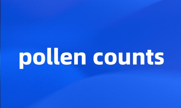 pollen counts