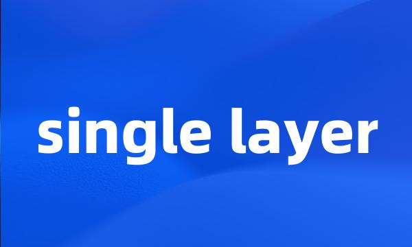 single layer