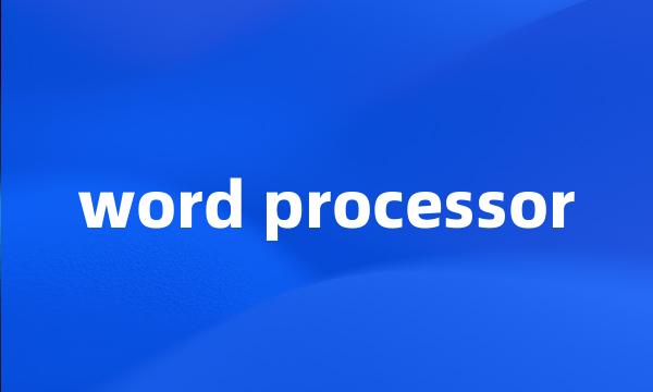 word processor