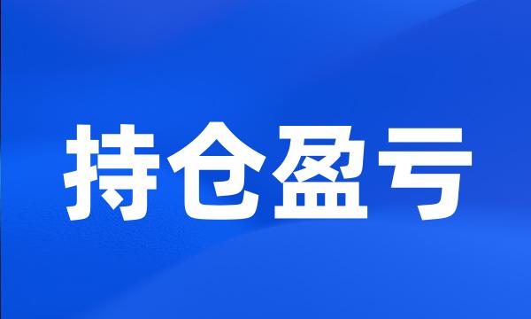 持仓盈亏