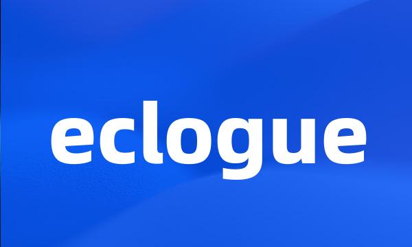 eclogue