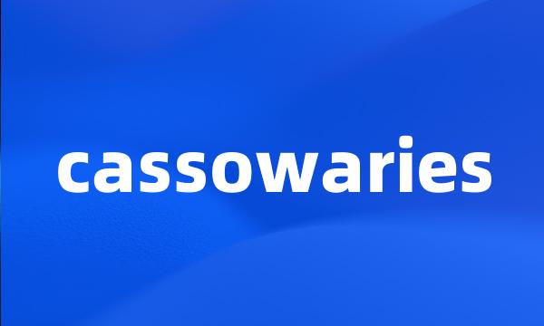 cassowaries