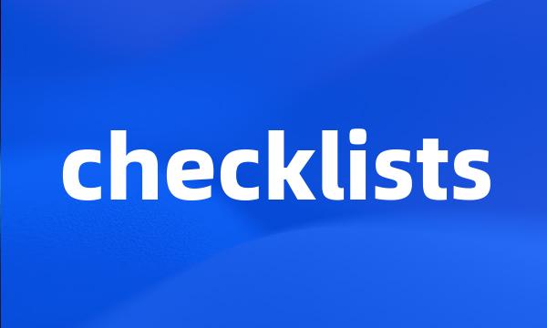 checklists