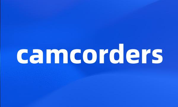 camcorders