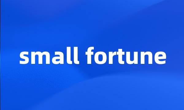 small fortune