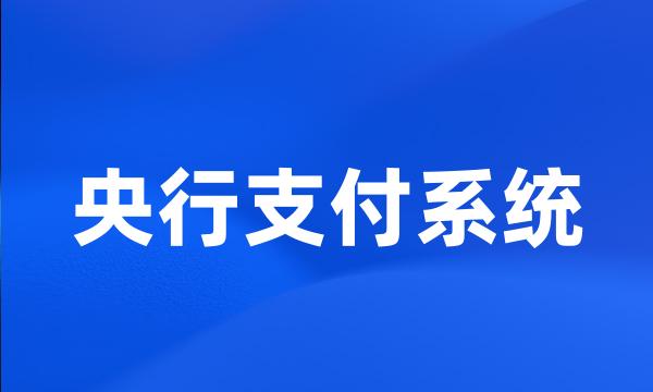 央行支付系统