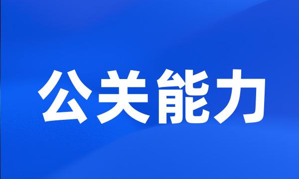 公关能力