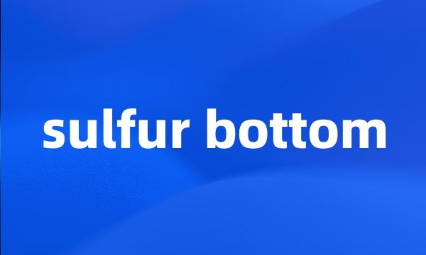 sulfur bottom