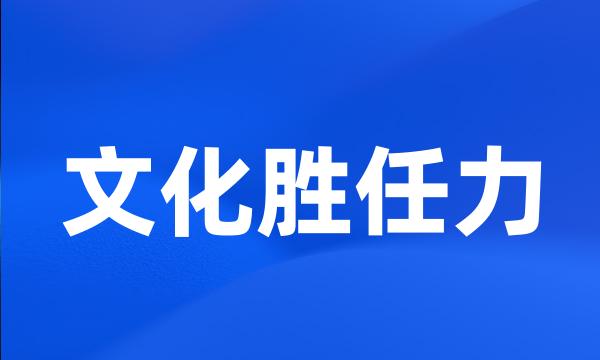 文化胜任力