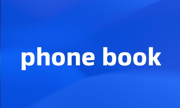 phone book