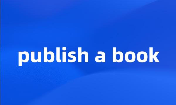 publish a book