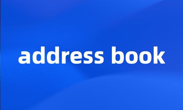 address book