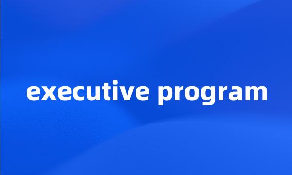 executive program