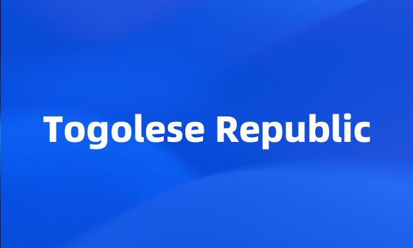 Togolese Republic