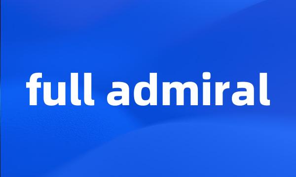 full admiral