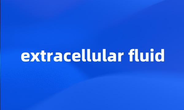 extracellular fluid