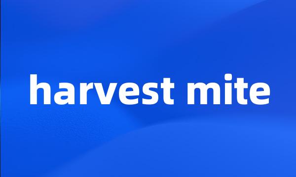 harvest mite