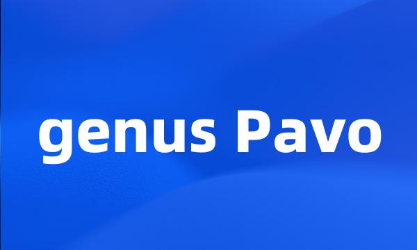 genus Pavo