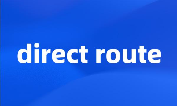 direct route