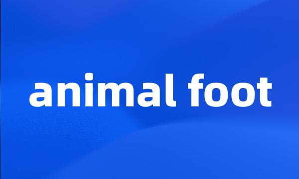 animal foot