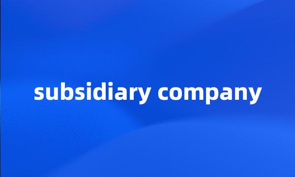 subsidiary company