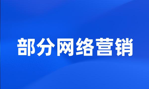 部分网络营销