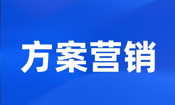 方案营销