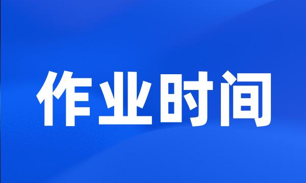 作业时间