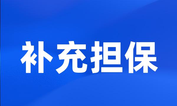 补充担保