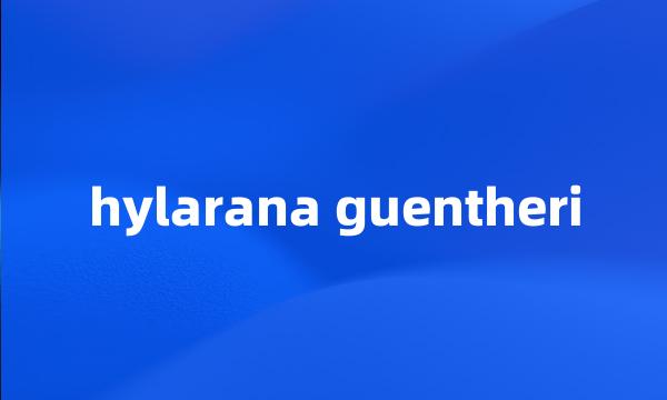 hylarana guentheri