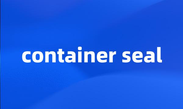 container seal