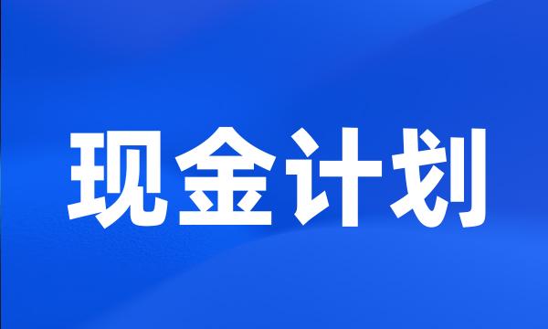 现金计划