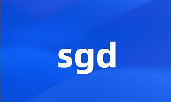 sgd