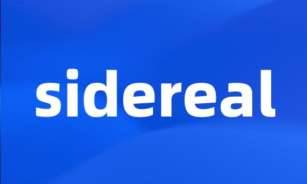 sidereal