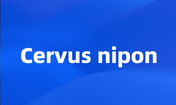 Cervus nipon