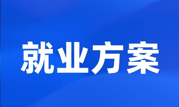 就业方案