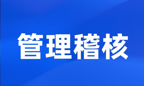 管理稽核