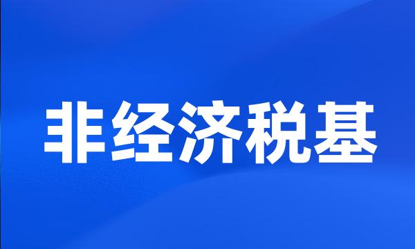 非经济税基