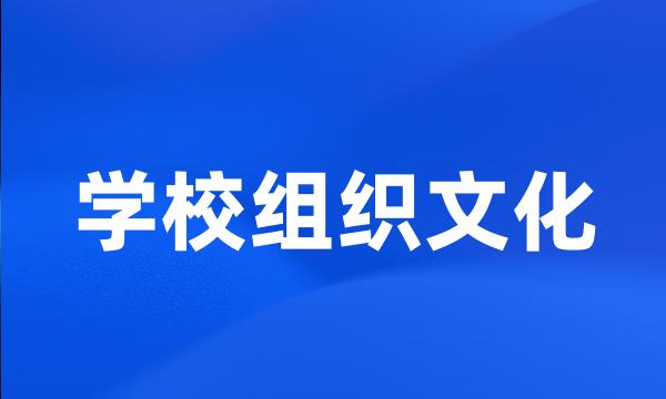 学校组织文化