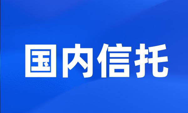 国内信托