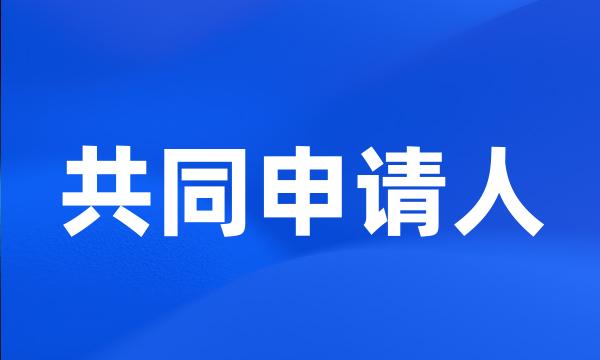 共同申请人