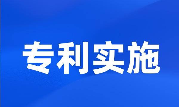 专利实施