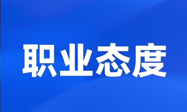 职业态度