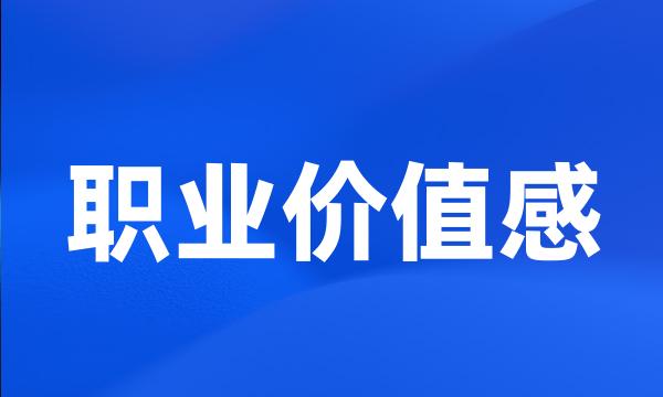 职业价值感