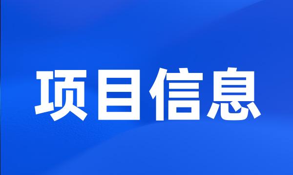 项目信息