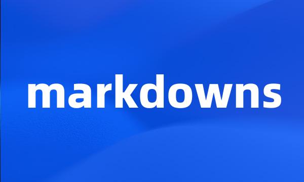 markdowns