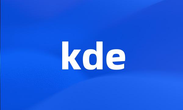 kde